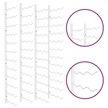 Wand-Weinregal für 36 Flaschen 2 Stk. Weiß Eisen
