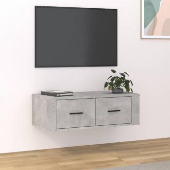 ARDEBO.de - TV-Wandschrank Betongrau 80x36x25 cm Holzwerkstoff