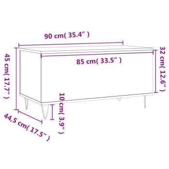 Couchtisch Betongrau 90x44,5x45 cm Holzwerkstoff