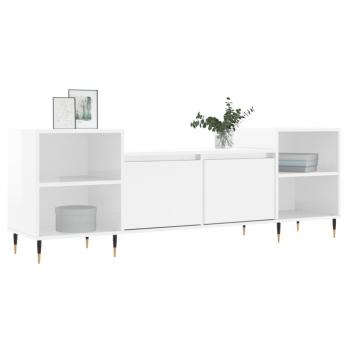 TV-Schrank Hochglanz-Weiß 160x35x55 cm Holzwerkstoff