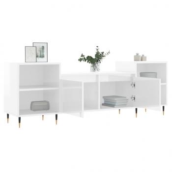 TV-Schrank Hochglanz-Weiß 160x35x55 cm Holzwerkstoff