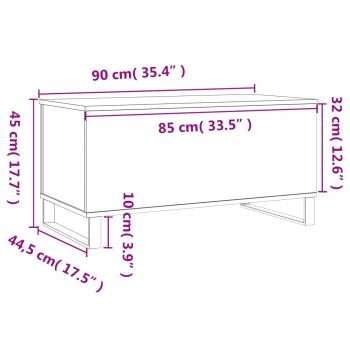 Couchtisch Betongrau 90x44,5x45 cm Holzwerkstoff