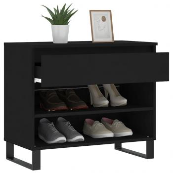 Schuhregal Schwarz 70x36x60 cm Holzwerkstoff