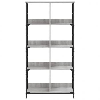 Bücherregal Grau Sonoma 78,5x33x153 cm Holzwerkstoff