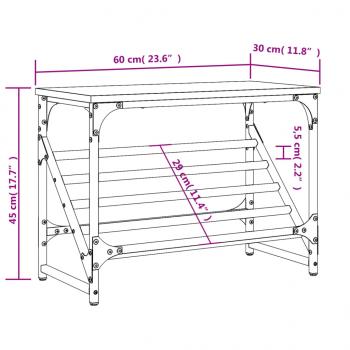 Schuhregal Sonoma-Eiche 60x30x45 cm Holzwerkstoff