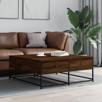 ARDEBO.de - Couchtisch Braun Eichen-Optik 100x99x40 cm Holzwerkstoff