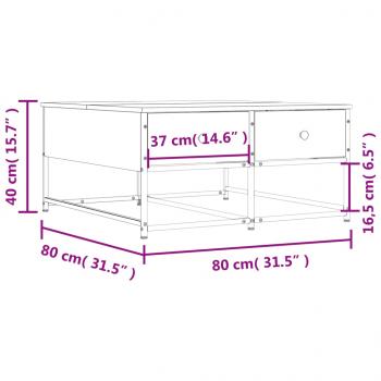 Couchtisch Sonoma-Eiche 80x80x40 cm Holzwerkstoff