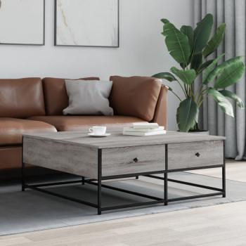 ARDEBO.de - Couchtisch Grau Sonoma 100x99x40 cm Holzwerkstoff