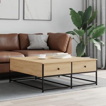 ARDEBO.de - Couchtisch Sonoma-Eiche 100x99x40 cm Holzwerkstoff