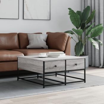 ARDEBO.de - Couchtisch Grau Sonoma 80x80x40 cm Holzwerkstoff