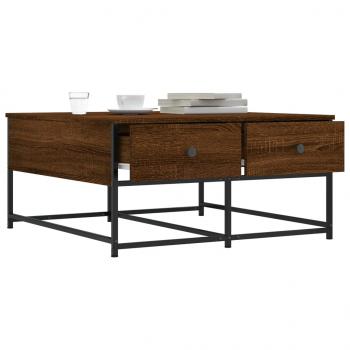 Couchtisch Braun Eichen-Optik 80x80x40 cm Holzwerkstoff