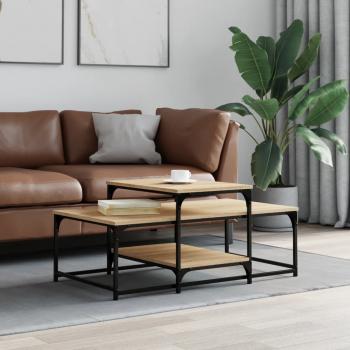 ARDEBO.de - Couchtisch Sonoma-Eiche 102x60x45 cm Holzwerkstoff