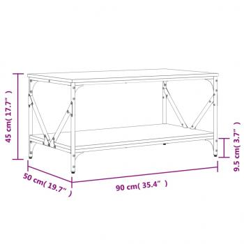 Couchtisch Braun Eichen-Optik 90x50x45 cm Holzwerkstoff