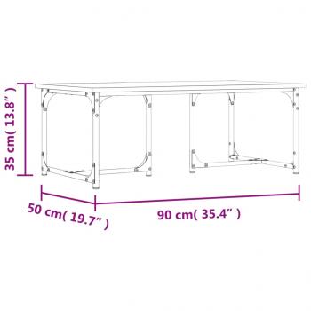 Couchtisch Grau Sonoma 90x50x35 cm Holzwerkstoff