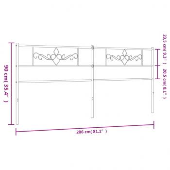 Kopfteil Metall Weiß 200 cm