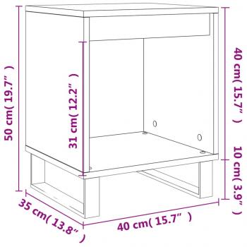 Nachttisch Grau Sonoma 40x35x50 cm Holzwerkstoff