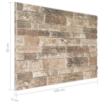 3D-Wandpaneele 10 Stk. Mehrfarbig Backstein-Optik EPS