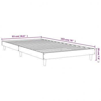 Bettgestell Schwarz 90x190 cm Holzwerkstoff