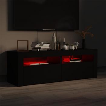 TV-Schrank mit LED-Leuchten Schwarz 120x35x40 cm