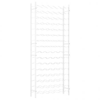 Weinregal für 96 Flaschen Weiß Metall