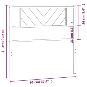 Kopfteil Metall Schwarz 90 cm