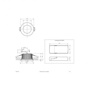 EVN LED Deckeneinbauleuchte rund - ch.-sat. - 7W, 8,5W, 10W - IP54 220-240V/AC - 3000K, 4000K, 5700K - 706-1014lm - DALI, chrom (L54D101325)