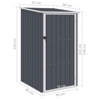 Gerätehaus Anthrazit 87x98x159 cm Verzinkter Stahl  