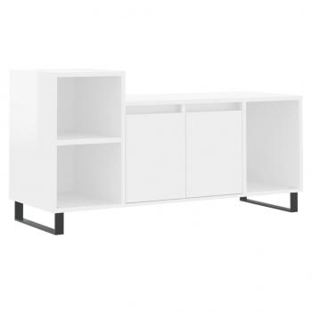 TV-Schrank Hochglanz-Weiß 100x35x55 cm Holzwerkstoff