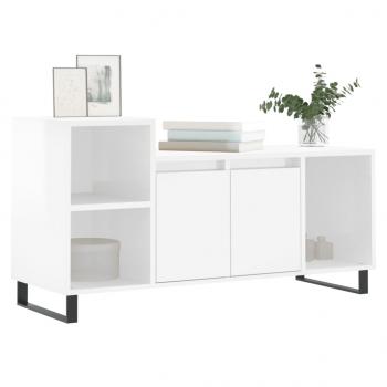 TV-Schrank Hochglanz-Weiß 100x35x55 cm Holzwerkstoff