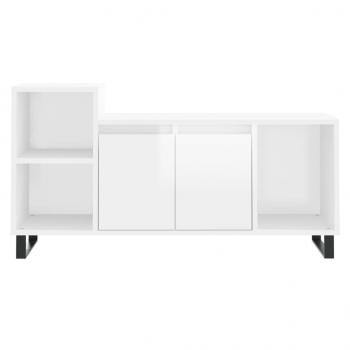 TV-Schrank Hochglanz-Weiß 100x35x55 cm Holzwerkstoff