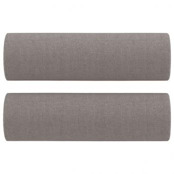 2-Sitzer-Sofa mit Zierkissen Taupe 120 cm Stoff