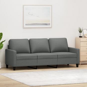 ARDEBO.de - 3-Sitzer-Sofa Dunkelgrau 180 cm Stoff