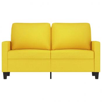 2-Sitzer-Sofa Hellgelb 120 cm Stoff