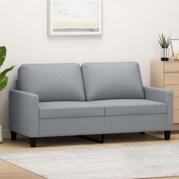 ARDEBO.de - 2-Sitzer-Sofa Hellgrau 140 cm Stoff