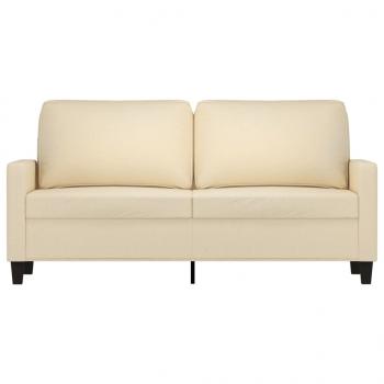 2-Sitzer-Sofa Creme 140 cm Stoff