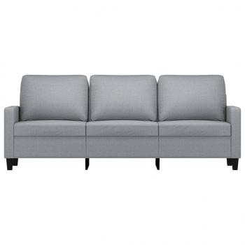 3-Sitzer-Sofa Hellgrau 180 cm Stoff