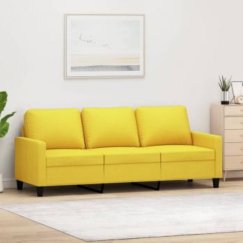 ARDEBO.de - 3-Sitzer-Sofa Hellgelb 180 cm Stoff