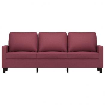 3-Sitzer-Sofa Weinrot 180 cm Stoff