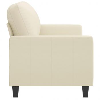 2-Sitzer-Sofa Creme 120 cm Kunstleder