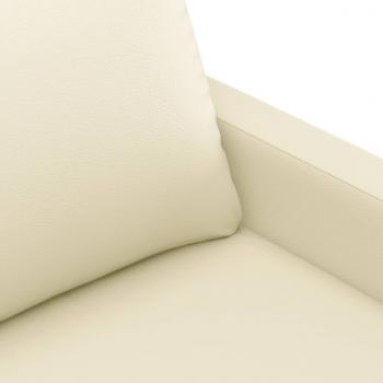 2-Sitzer-Sofa Creme 140 cm Kunstleder