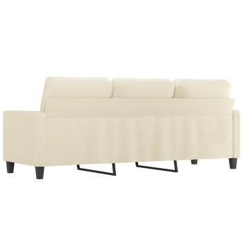 3-Sitzer-Sofa Creme 180 cm Kunstleder