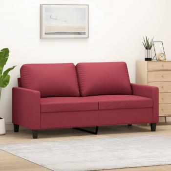 ARDEBO.de - 2-Sitzer-Sofa Weinrot 140 cm Kunstleder