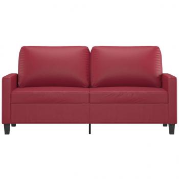 2-Sitzer-Sofa Weinrot 140 cm Kunstleder