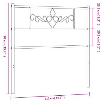 Kopfteil Metall Weiß 107 cm