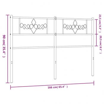 Kopfteil Metall Weiß 160 cm