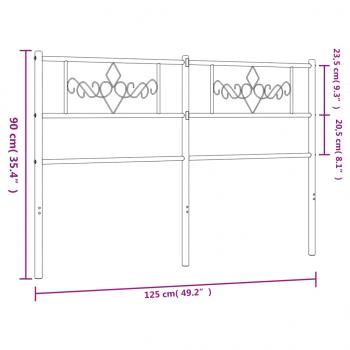 Kopfteil Metall Weiß 120 cm