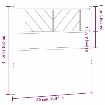 Kopfteil Metall Schwarz 75 cm