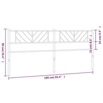 Kopfteil Metall Weiß 160 cm