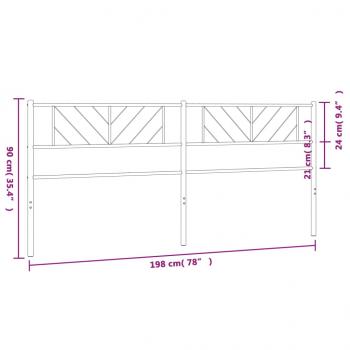 Kopfteil Metall Weiß 193 cm