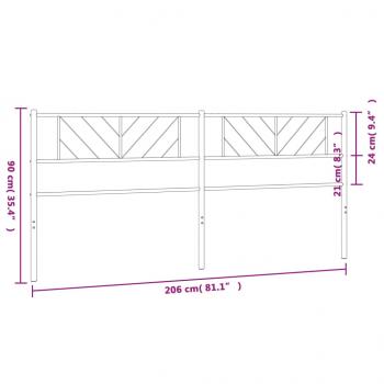 Kopfteil Metall Weiß 200 cm